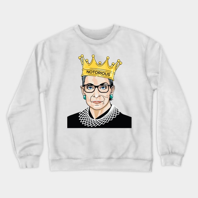 Notorius Ruth Bader Ginsburg Crewneck Sweatshirt by Djokolelono